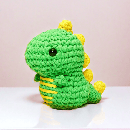 Dino-Stitch Beginners Crochet Kit: Easy Peasy Yarn, Step-by-Step Videos & Shark Tank Star