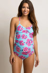 V-Neck Tankinis Printed Maternity Swimwear