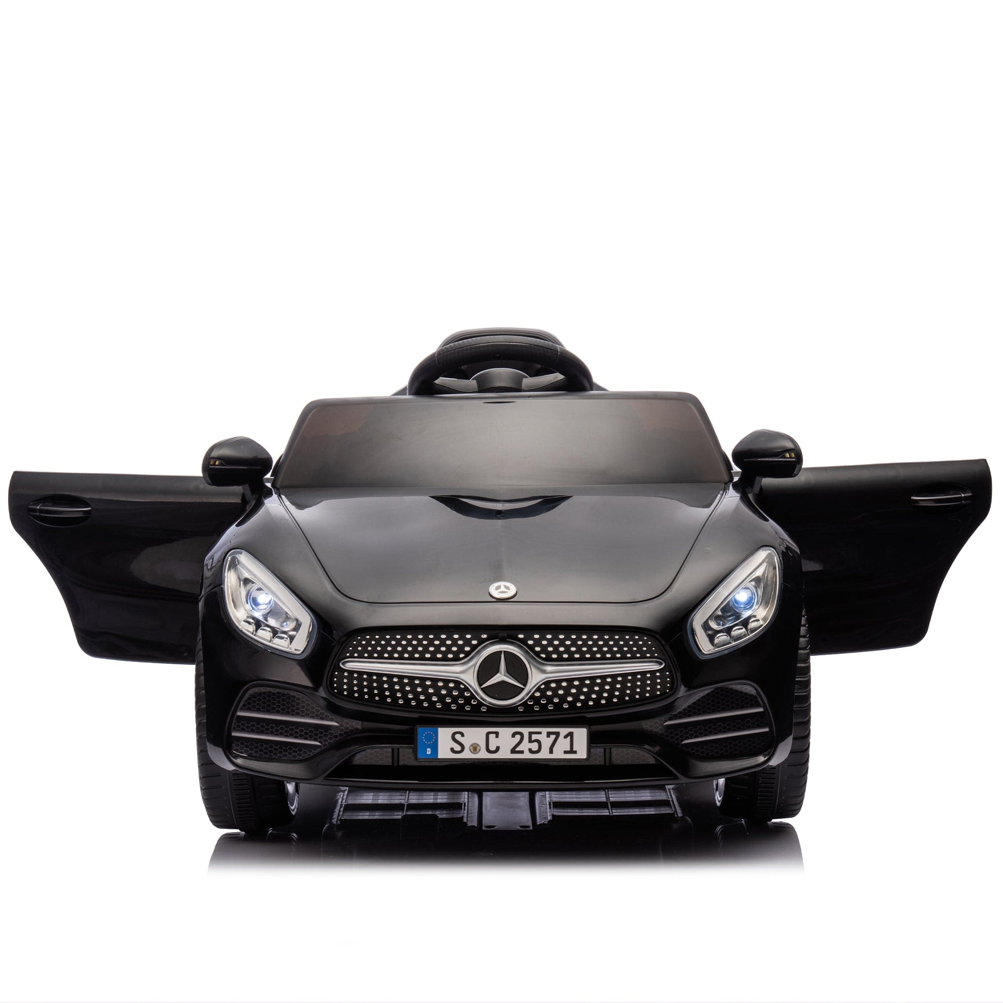 Licensed Mercedes-Benz CLS 350,12V Kids Ride On Toy Car w/Parents Control,2wd,Four-wheel suspension,Music,Bluetooth,LED Light,USB,Power display,Volume adjustment,Speeds 1.24-3.11MPH for Kids Aged 2-4.