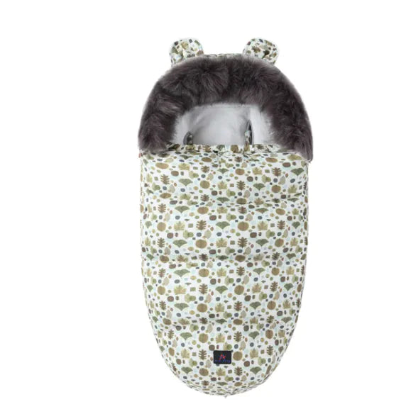 Baby Sleeping Bag with Fur Collar