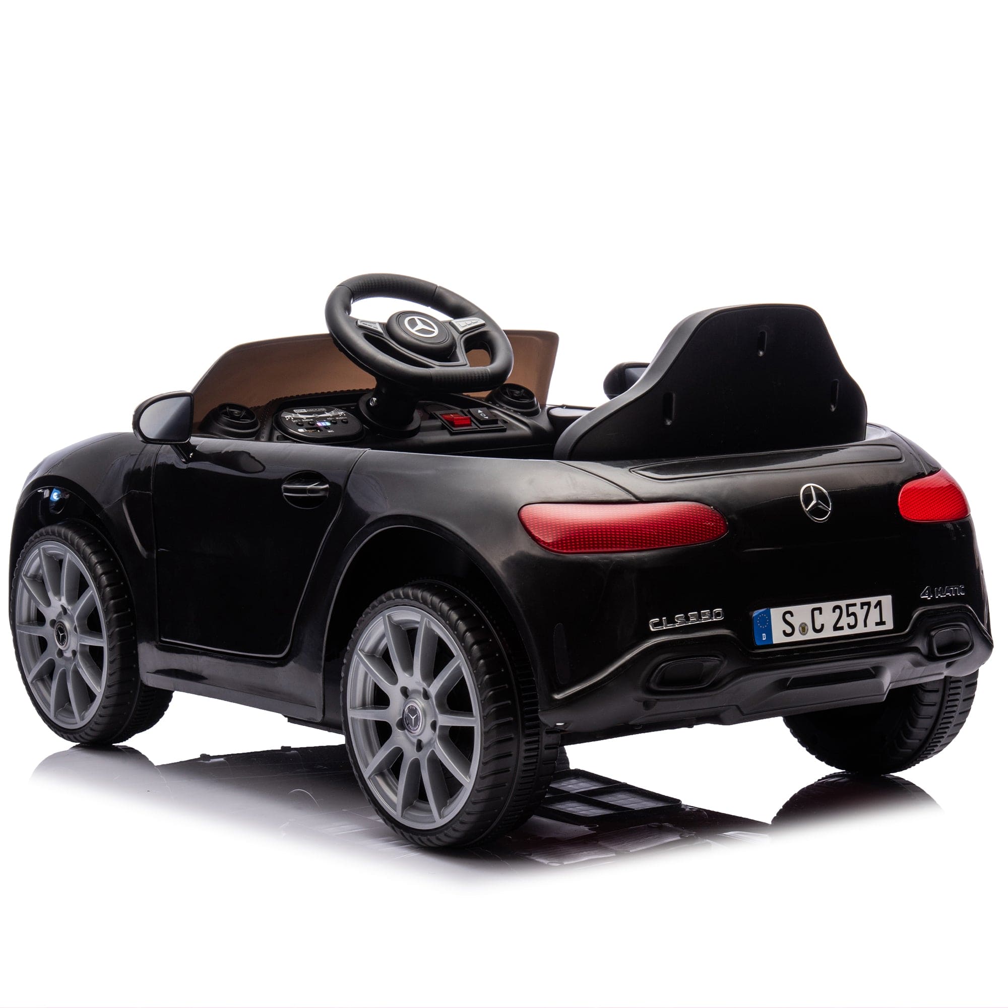 Licensed Mercedes-Benz CLS 350,12V Kids Ride On Toy Car w/Parents Control,2wd,Four-wheel suspension,Music,Bluetooth,LED Light,USB,Power display,Volume adjustment,Speeds 1.24-3.11MPH for Kids Aged 2-4.