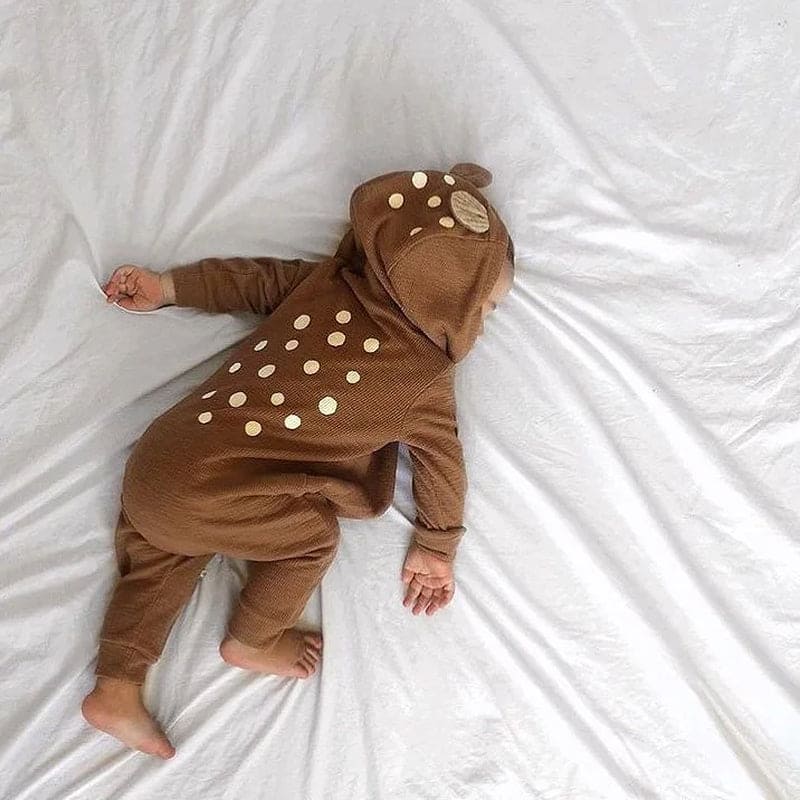 Cute Animal Bear Long Sleeve Cotton Newborn Baby Rompers Back Polka Baby Costume Clothing Outfit Boy Clothes Toddler Jumpsuit