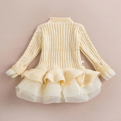 Kids Winter Knitted Chiffon