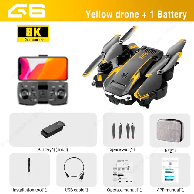 GPS Drone 8k Profesional HD Camera Obstacle Avoidance Aerial Photography Foldable Quadcopter