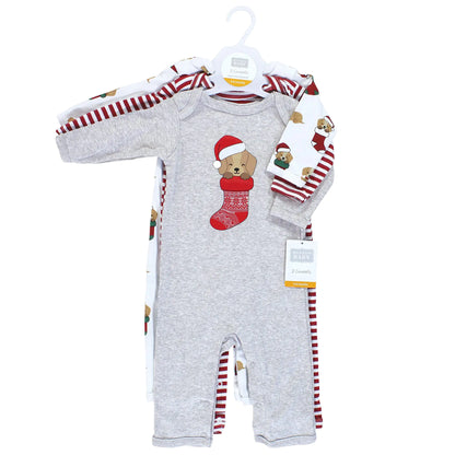 Hudson Baby baby-girls Cotton Coveralls 18-24 Months Christmas Dog