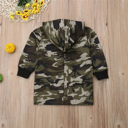 Camouflage Dinosaur Hooded Jacket for Boys