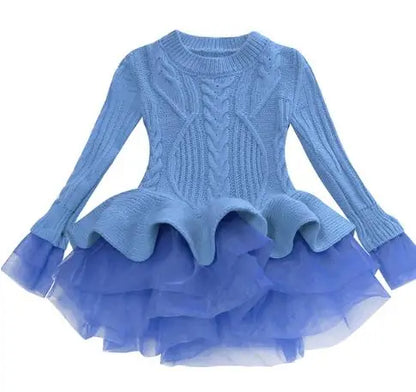 Kids Winter Knitted Chiffon