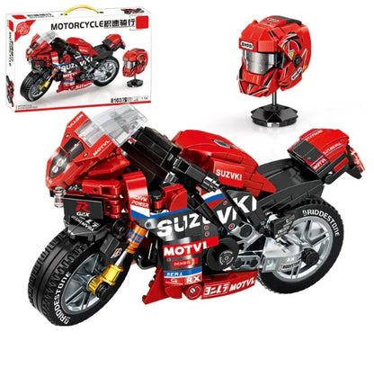 Motorcycle Model Building Block Toy