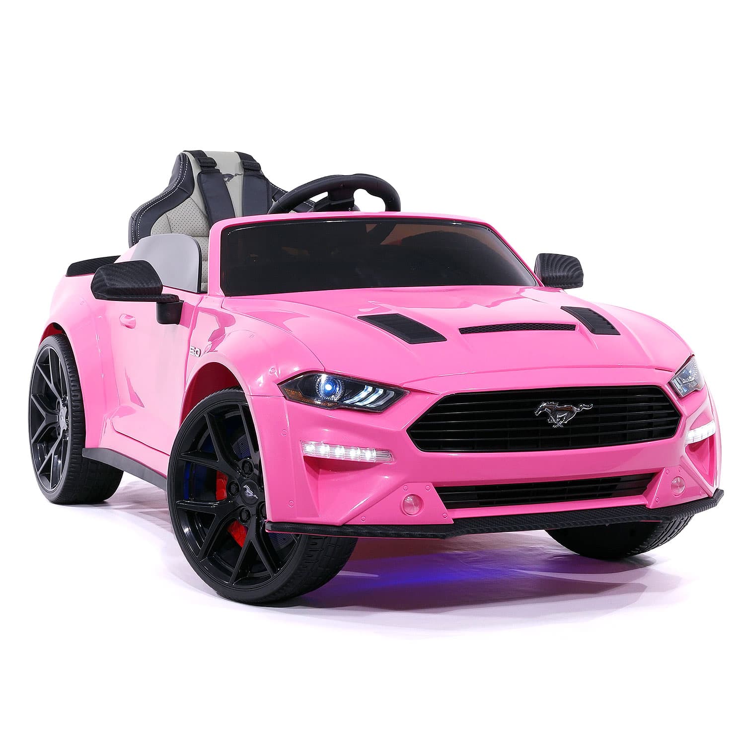 Ford Mustang GT Custom Edition 24V Kids Ride-On Car with R/C Parental Remote | Pink