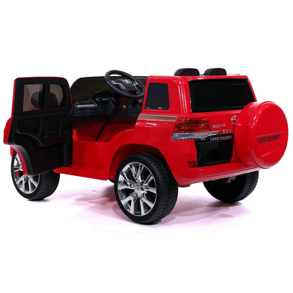 Toyota Land Cruiser 12V Kids Ride-On Car with R/C Parental Remote | Red