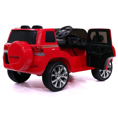 Toyota Land Cruiser 12V Kids Ride-On Car with R/C Parental Remote | Red