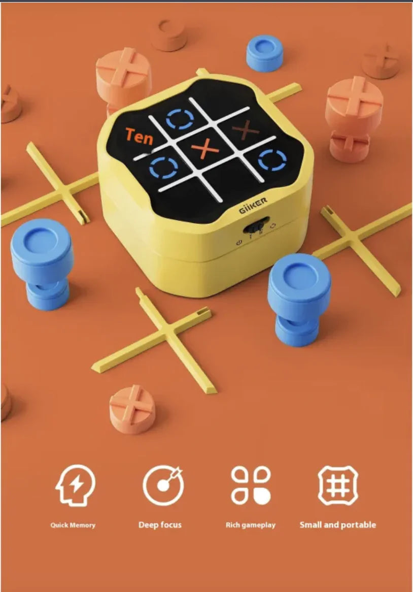 Qike Super Tic-Tac-Toe All-in-One Chess Collection - Fun & Educational Electronic Toy for Kids