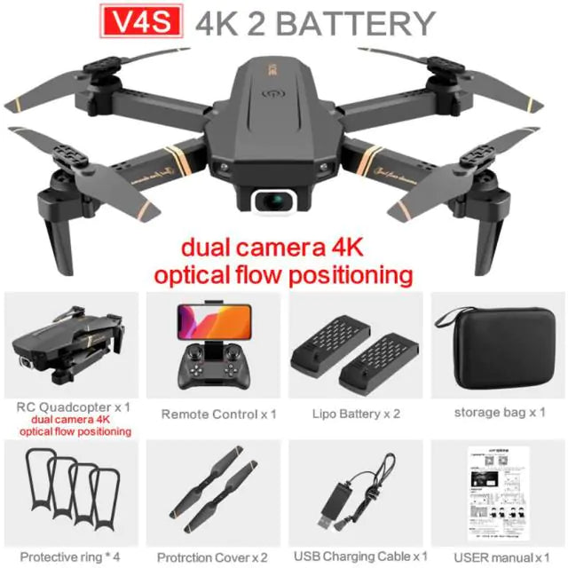 V4 RC Drone: 4K HD Camera, WiFi FPV