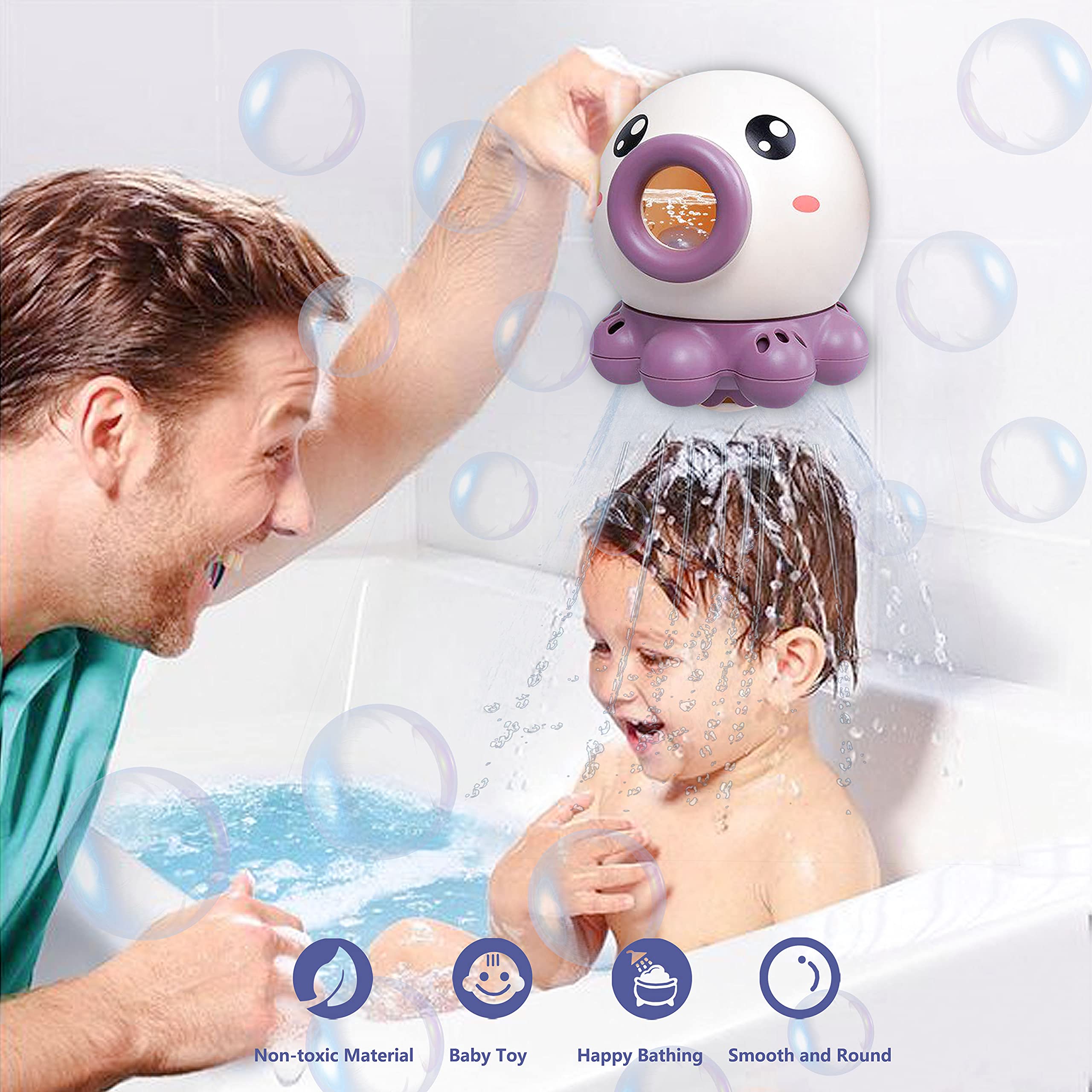 Oceanic Fun: Octopus Fountain Bath Toy & Sprinkler - Summer Water Fun for Kids!