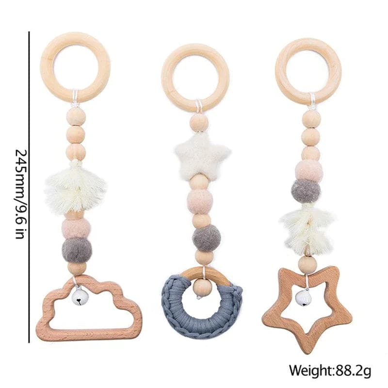 1Set Play Gym Frame Baby Activity Wooden Fitness Frames Play Gym Mobile Baby Room Decoration Newborn Baby Accessories Rattle Toy