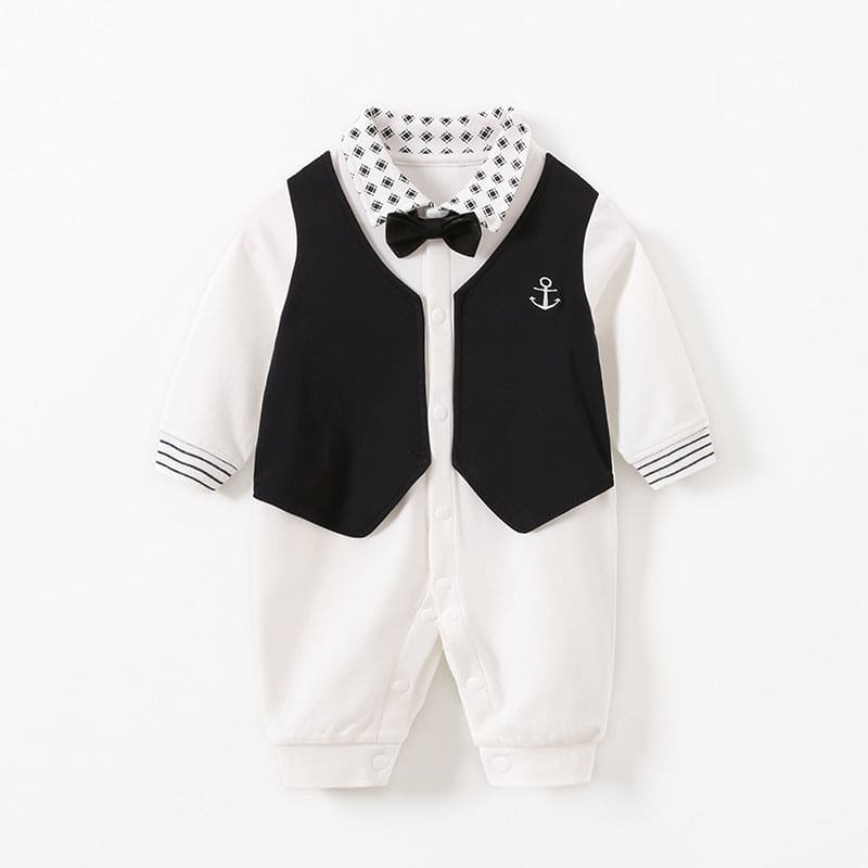 Lil' Gentlemen's Essentials: Classy Long Sleeve Baby Onesies