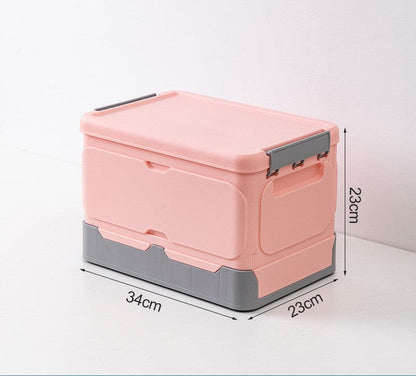 Wheels of Organization: Foldable Storage Box for Effortless Tidying!