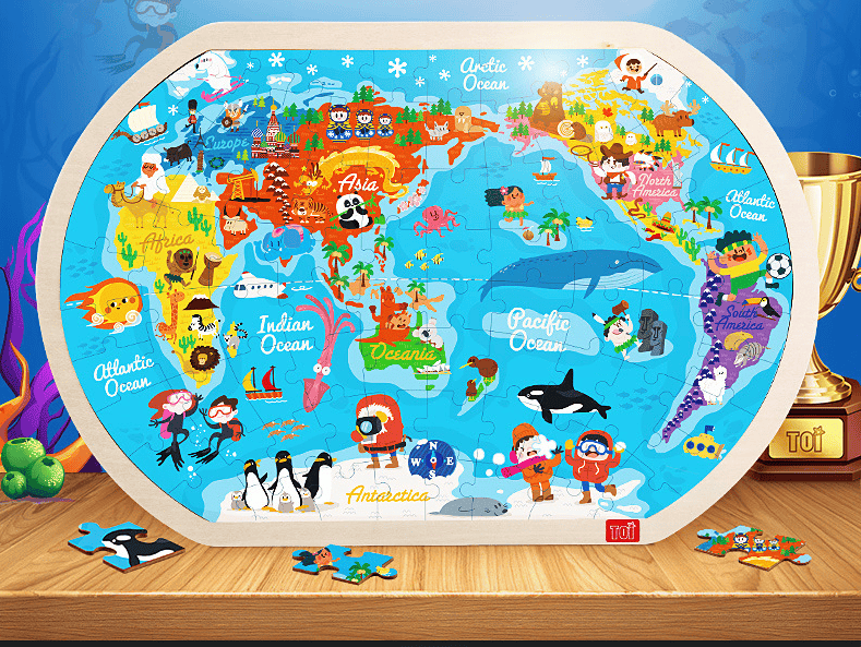 Wooden Wonderworld: Educational Children's Puzzle - A Gift of Learning and Fun!