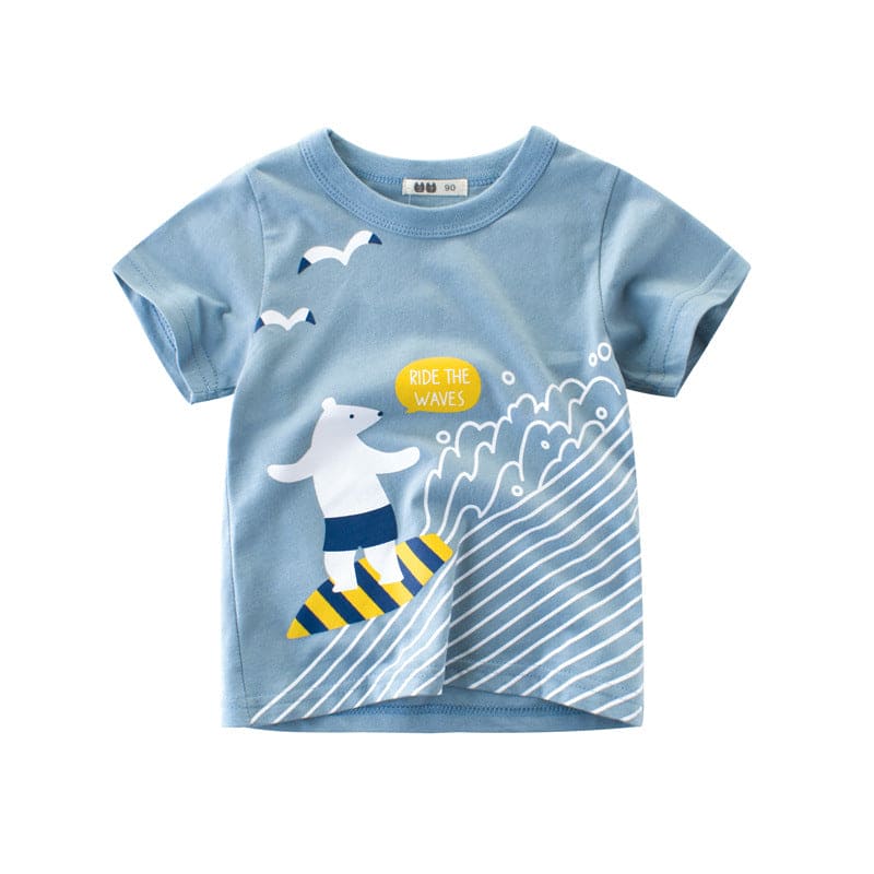 Sunny Days Collection: Cool Vibes for Little Guys! Trendy Short-Sleeved Tees for Your Stylish Baby Boy