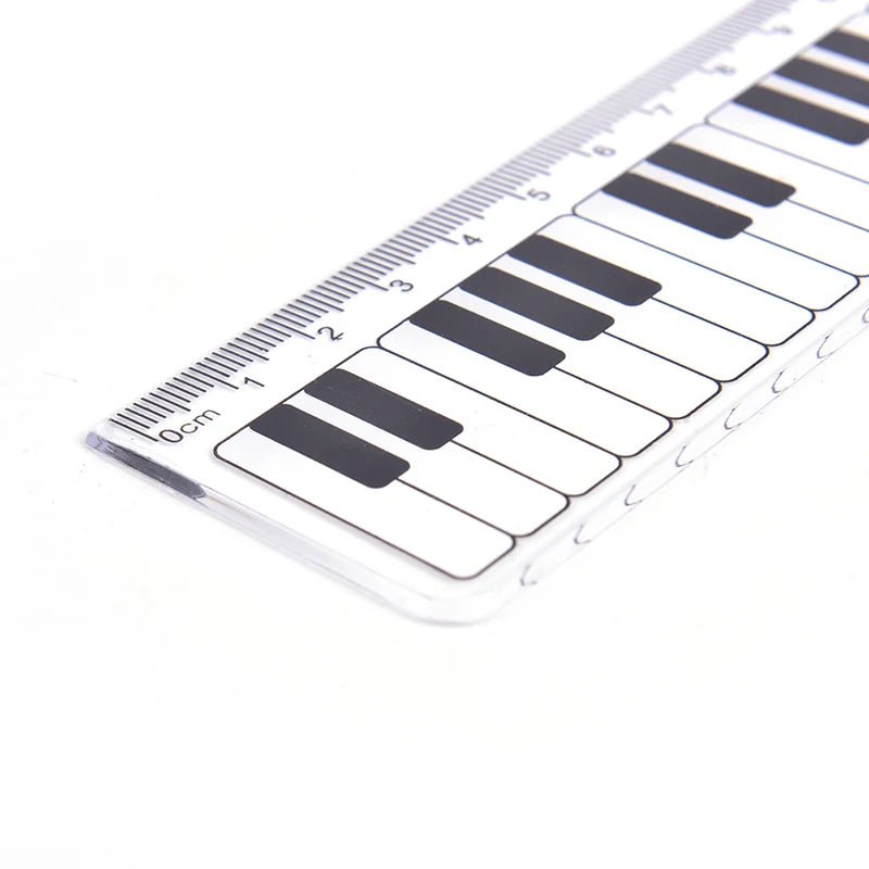 1Pc Cute Musical Notes Piano Keyboard Plastic Straight Rulers Bookmark - The Little Big Store