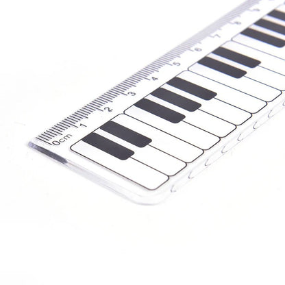 1Pc Cute Musical Notes Piano Keyboard Plastic Straight Rulers Bookmark - The Little Big Store