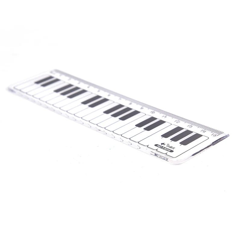 1Pc Cute Musical Notes Piano Keyboard Plastic Straight Rulers Bookmark - The Little Big Store