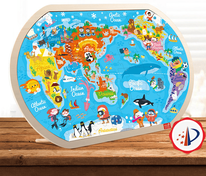 Wooden Wonderworld: Educational Children's Puzzle - A Gift of Learning and Fun!