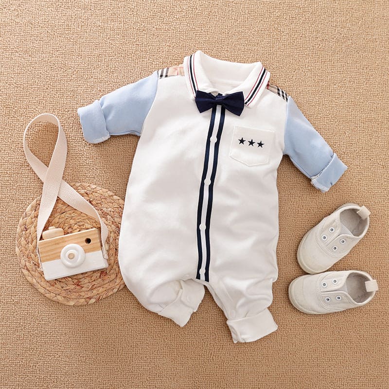 Lil' Gentlemen's Essentials: Classy Long Sleeve Baby Onesies