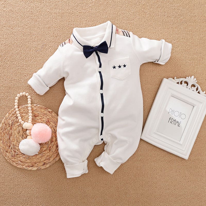 Lil' Gentlemen's Essentials: Classy Long Sleeve Baby Onesies