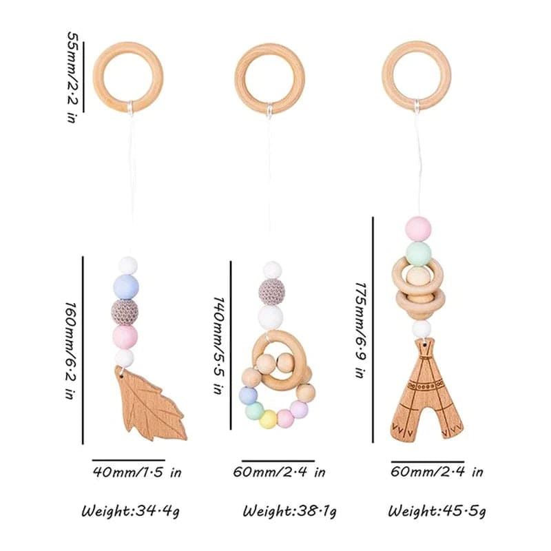 1Set Play Gym Frame Baby Activity Wooden Fitness Frames Play Gym Mobile Baby Room Decoration Newborn Baby Accessories Rattle Toy