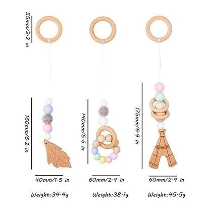 1Set Play Gym Frame Baby Activity Wooden Fitness Frames Play Gym Mobile Baby Room Decoration Newborn Baby Accessories Rattle Toy