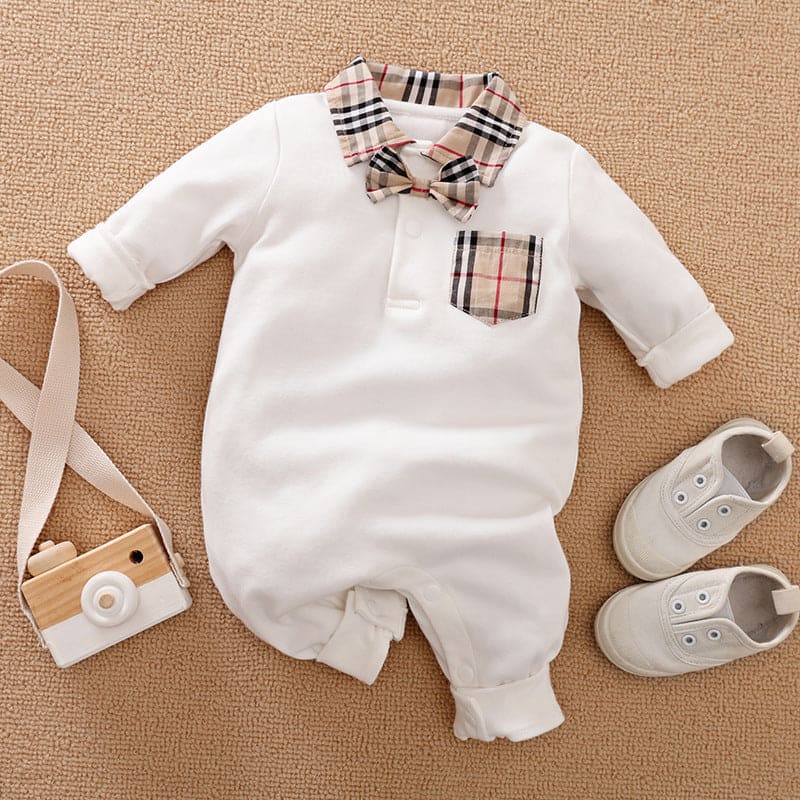 Lil' Gentlemen's Essentials: Classy Long Sleeve Baby Onesies