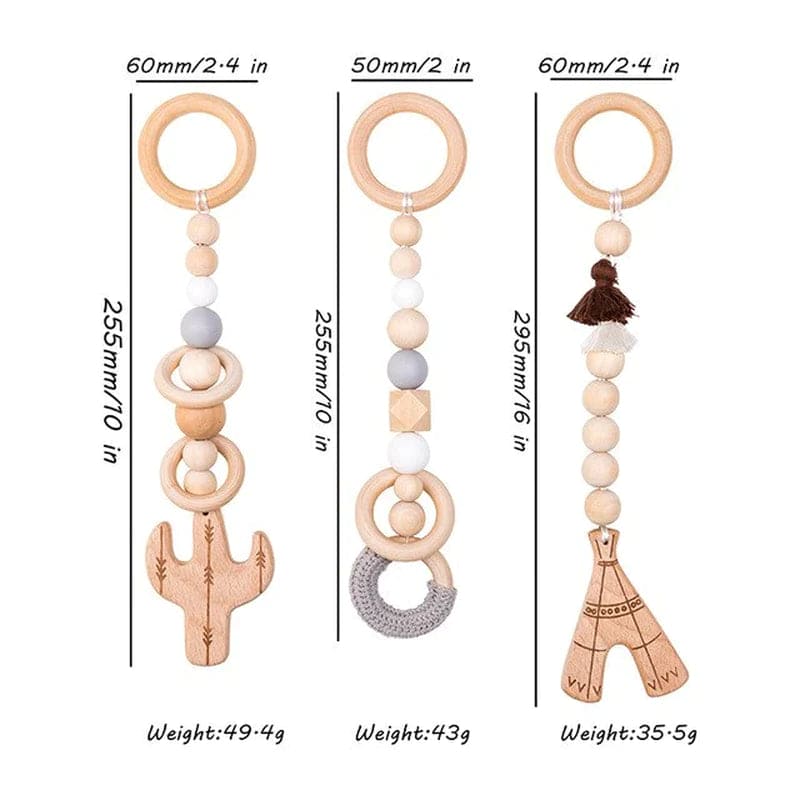 1Set Play Gym Frame Baby Activity Wooden Fitness Frames Play Gym Mobile Baby Room Decoration Newborn Baby Accessories Rattle Toy