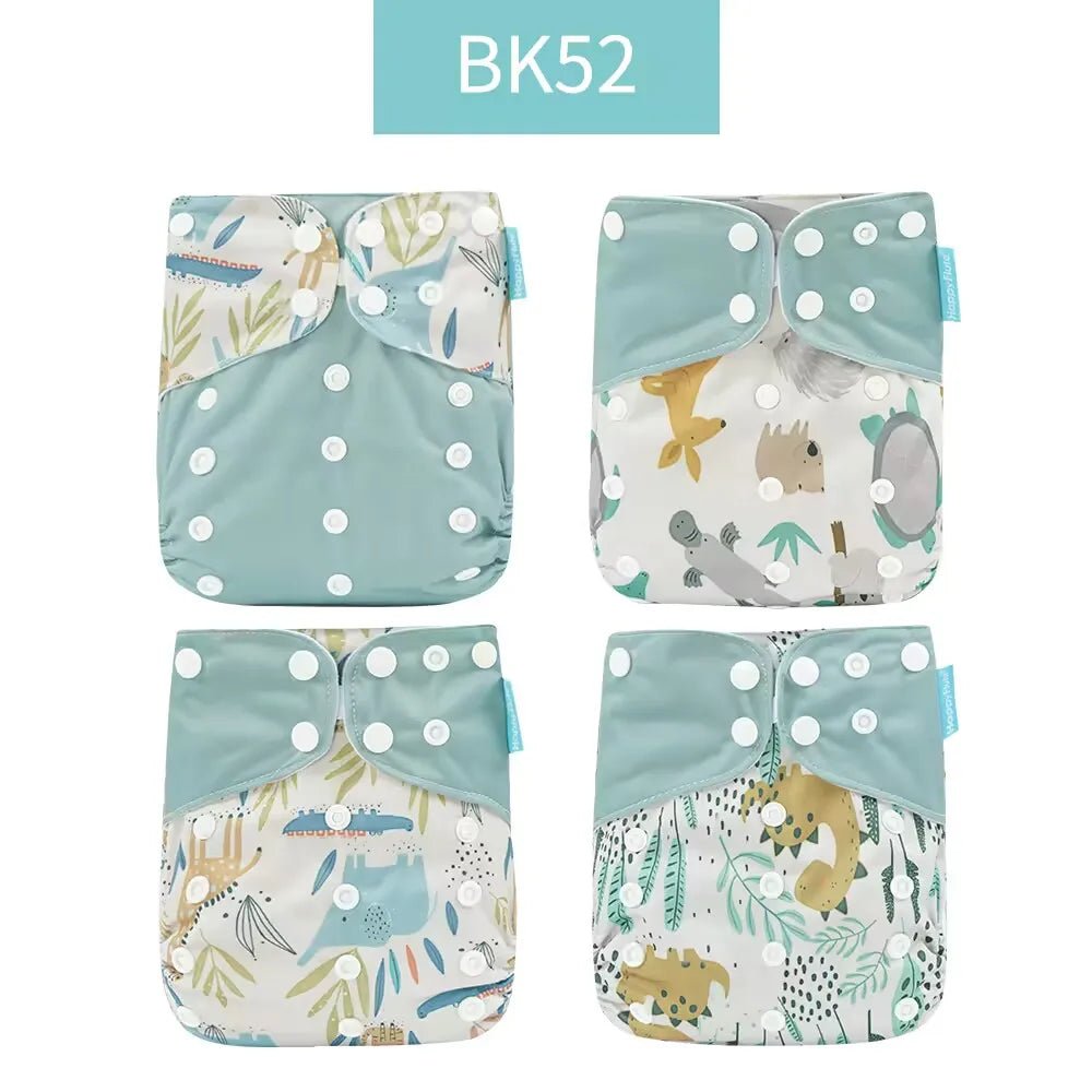 4Pcs/Set Waterproof & Reusable Cloth Diaper Covers - Fashionable Essentials for Your Little Trendsetter! - The Little Big Store