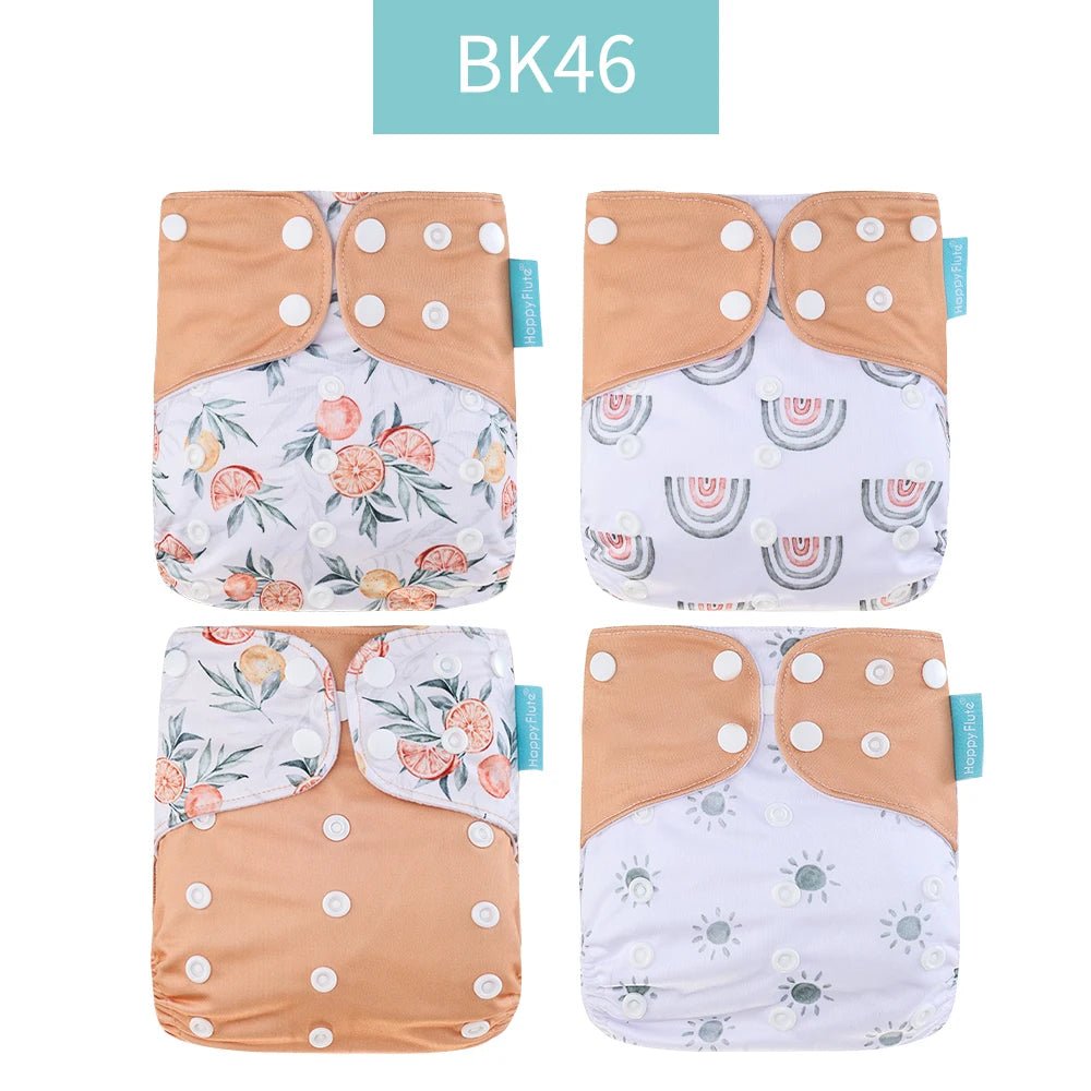 4Pcs/Set Waterproof & Reusable Cloth Diaper Covers - Fashionable Essentials for Your Little Trendsetter! - The Little Big Store