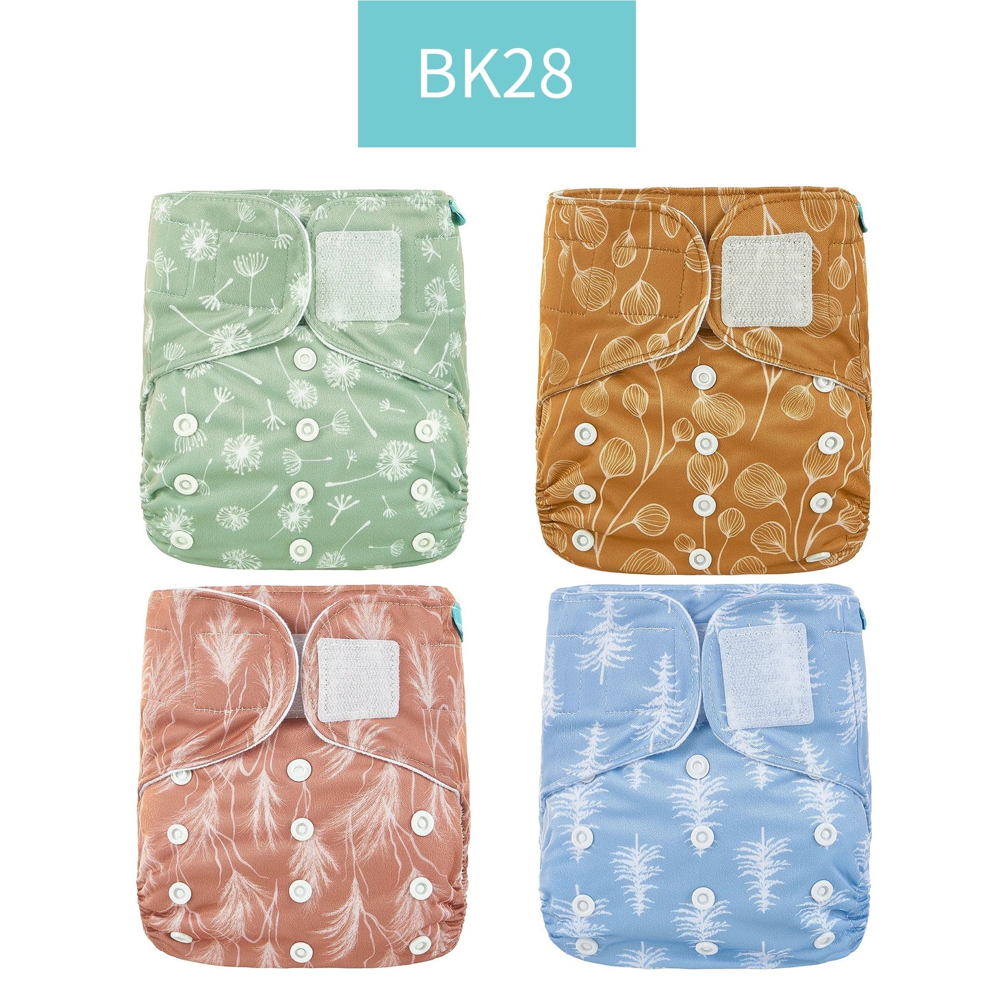 4Pcs/Set Waterproof & Reusable Cloth Diaper Covers - Fashionable Essentials for Your Little Trendsetter! - The Little Big Store