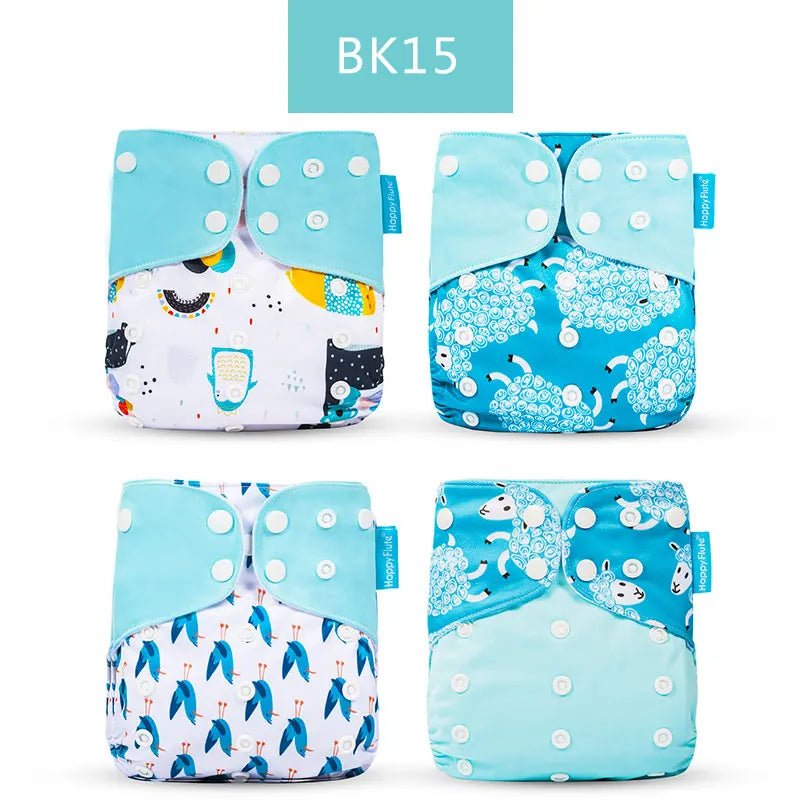 4Pcs/Set Waterproof & Reusable Cloth Diaper Covers - Fashionable Essentials for Your Little Trendsetter! - The Little Big Store