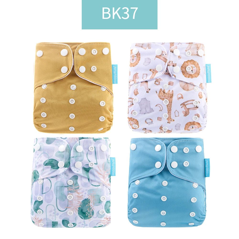 4Pcs/Set Waterproof & Reusable Cloth Diaper Covers - Fashionable Essentials for Your Little Trendsetter! - The Little Big Store