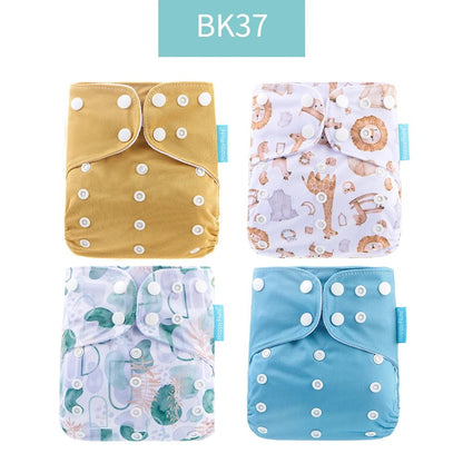 4Pcs/Set Waterproof & Reusable Cloth Diaper Covers - Fashionable Essentials for Your Little Trendsetter! - The Little Big Store