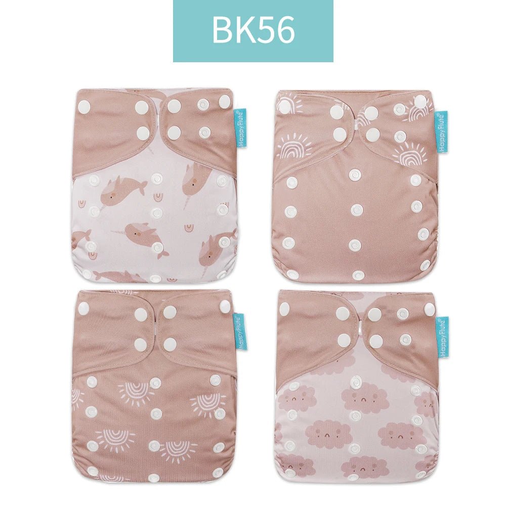 4Pcs/Set Waterproof & Reusable Cloth Diaper Covers - Fashionable Essentials for Your Little Trendsetter! - The Little Big Store