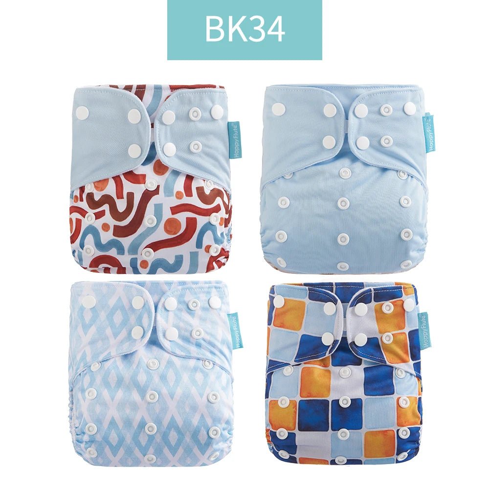 4Pcs/Set Waterproof & Reusable Cloth Diaper Covers - Fashionable Essentials for Your Little Trendsetter! - The Little Big Store