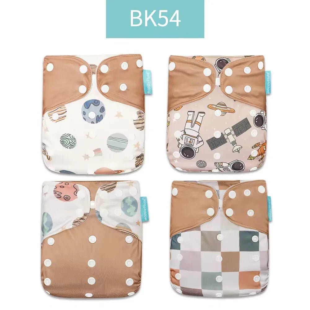 4Pcs/Set Waterproof & Reusable Cloth Diaper Covers - Fashionable Essentials for Your Little Trendsetter! - The Little Big Store