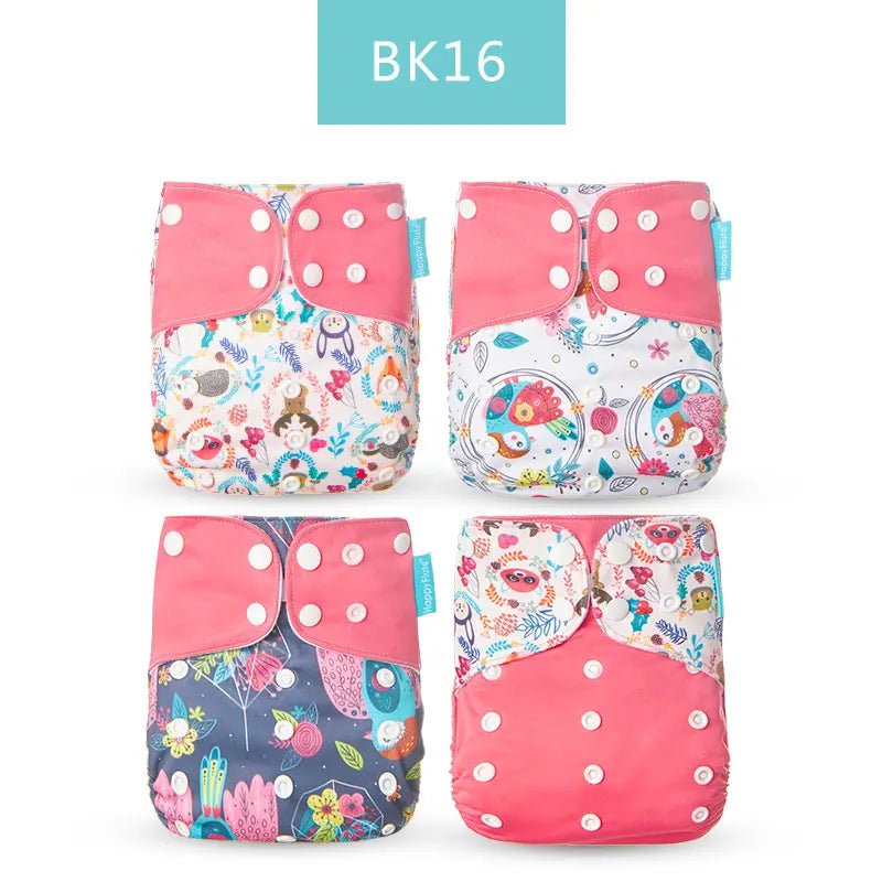 4Pcs/Set Waterproof & Reusable Cloth Diaper Covers - Fashionable Essentials for Your Little Trendsetter! - The Little Big Store