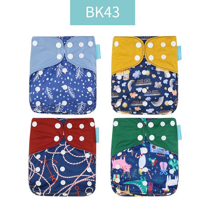 4Pcs/Set Waterproof & Reusable Cloth Diaper Covers - Fashionable Essentials for Your Little Trendsetter! - The Little Big Store