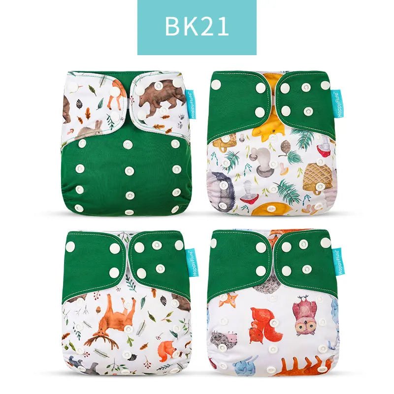 4Pcs/Set Waterproof & Reusable Cloth Diaper Covers - Fashionable Essentials for Your Little Trendsetter! - The Little Big Store