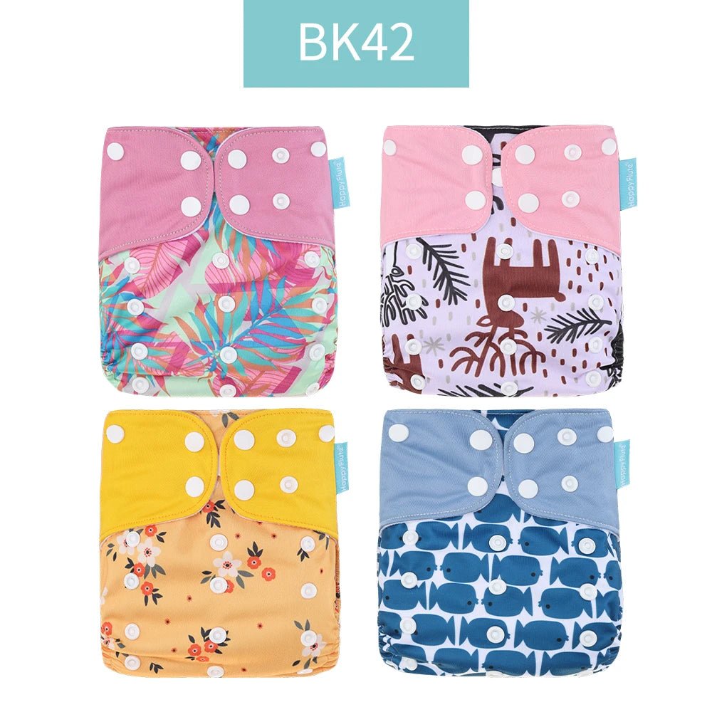 4Pcs/Set Waterproof & Reusable Cloth Diaper Covers - Fashionable Essentials for Your Little Trendsetter! - The Little Big Store