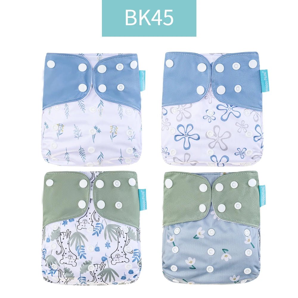 4Pcs/Set Waterproof & Reusable Cloth Diaper Covers - Fashionable Essentials for Your Little Trendsetter! - The Little Big Store