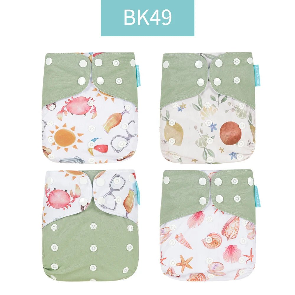 4Pcs/Set Waterproof & Reusable Cloth Diaper Covers - Fashionable Essentials for Your Little Trendsetter! - The Little Big Store