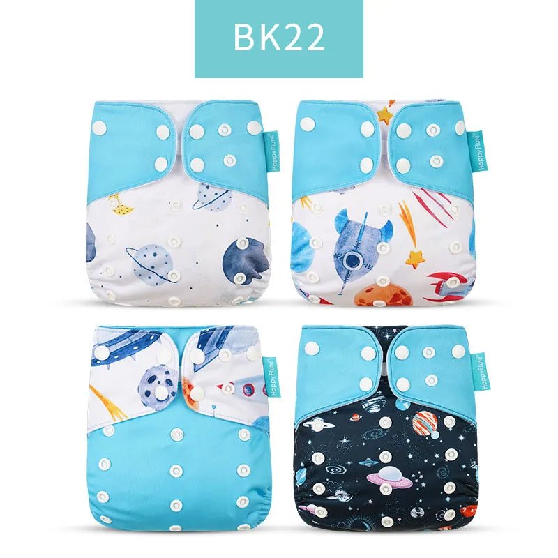 4Pcs/Set Waterproof & Reusable Cloth Diaper Covers - Fashionable Essentials for Your Little Trendsetter! - The Little Big Store