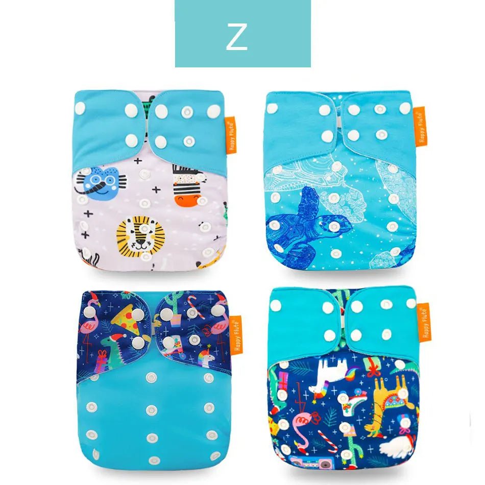 4Pcs/Set Waterproof & Reusable Cloth Diaper Covers - Fashionable Essentials for Your Little Trendsetter! - The Little Big Store